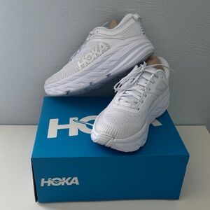 Hoka All-White Bondi 7 Athletic Sneakers